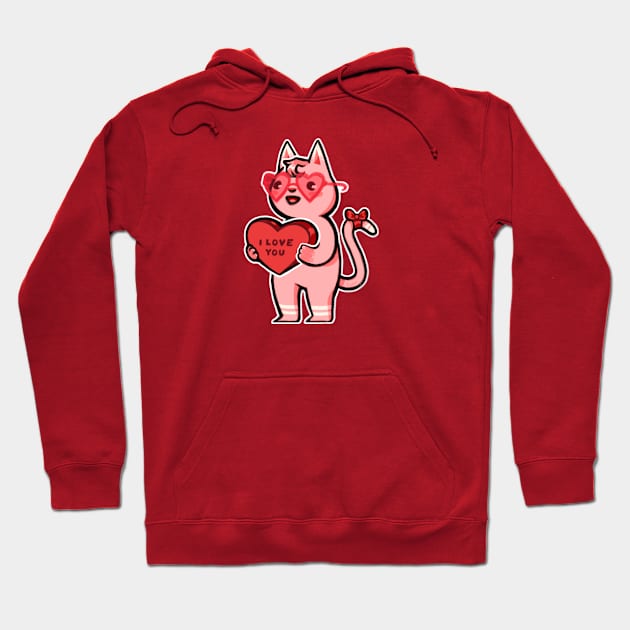 Valentine Kitty Hoodie by ohlain